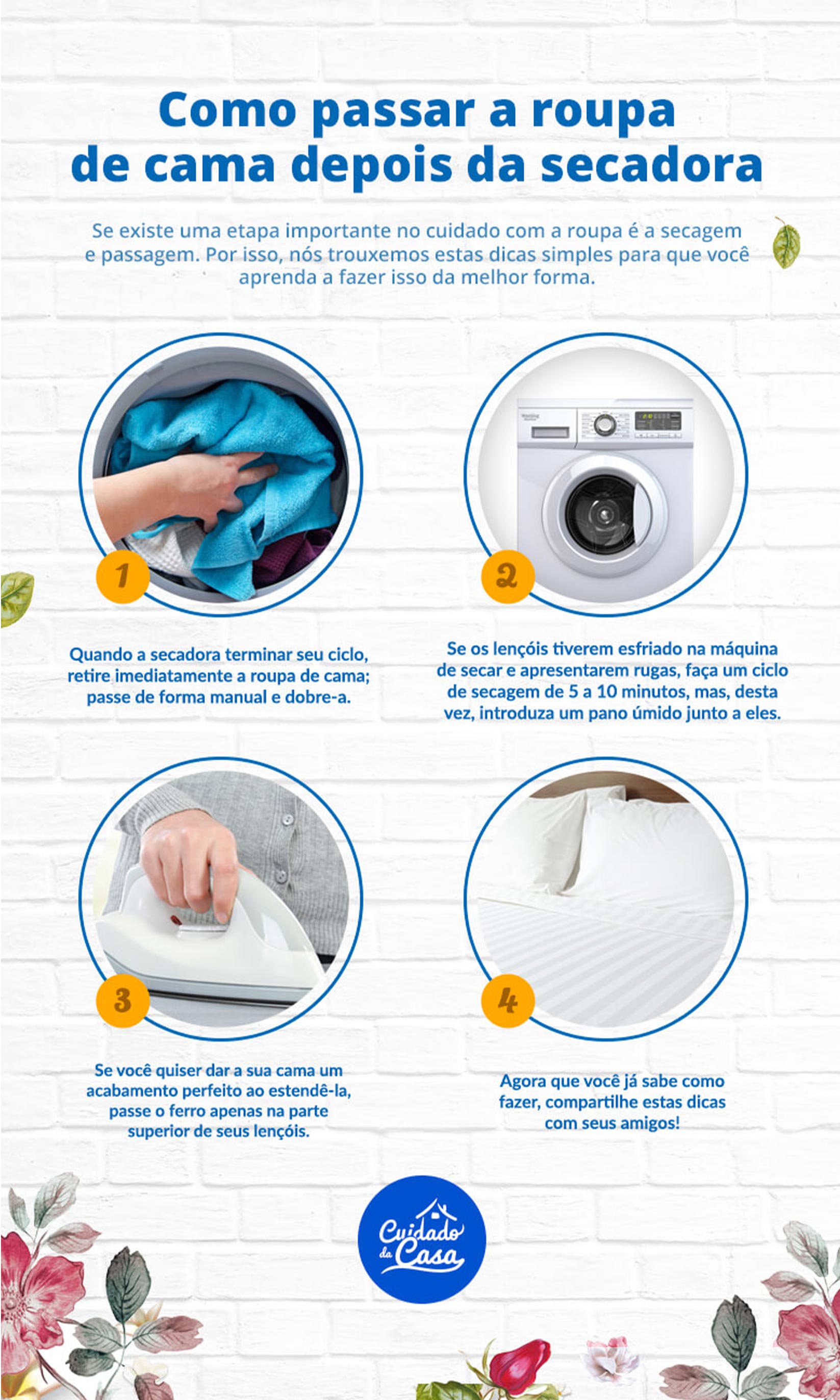 Como passar a roupa de cama depois da secadora? | Cuidado da casa